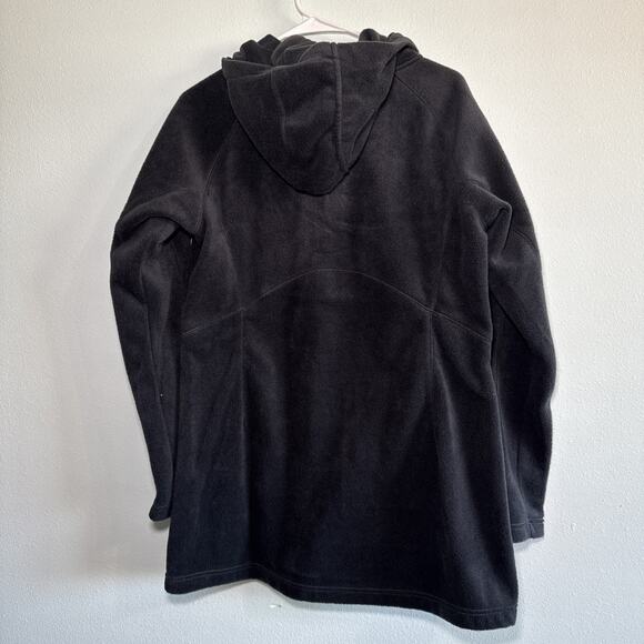 Columbia Womens Benton Springs II Long Hoodie Size Large Black Fleece Parka - Picture 3 of 6